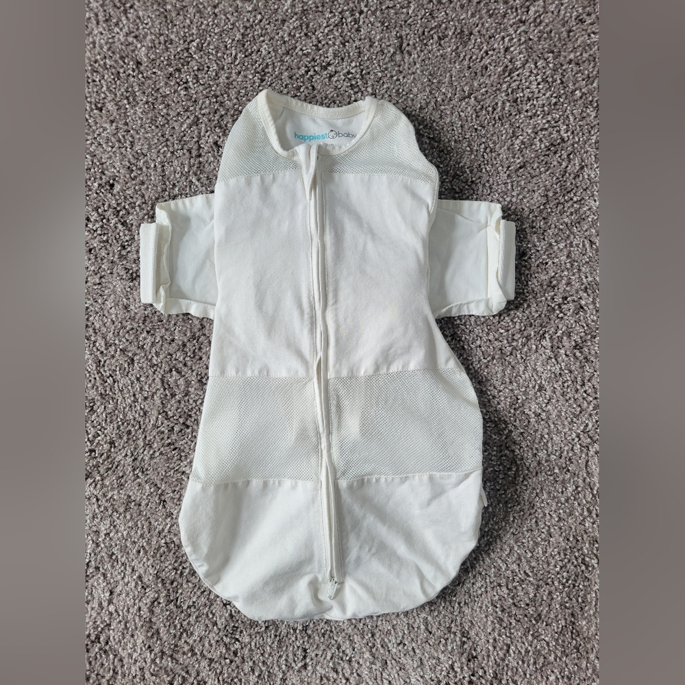 SNOO Happiest Baby Sack Swaddle Wrap Size S 0-2 Months White
